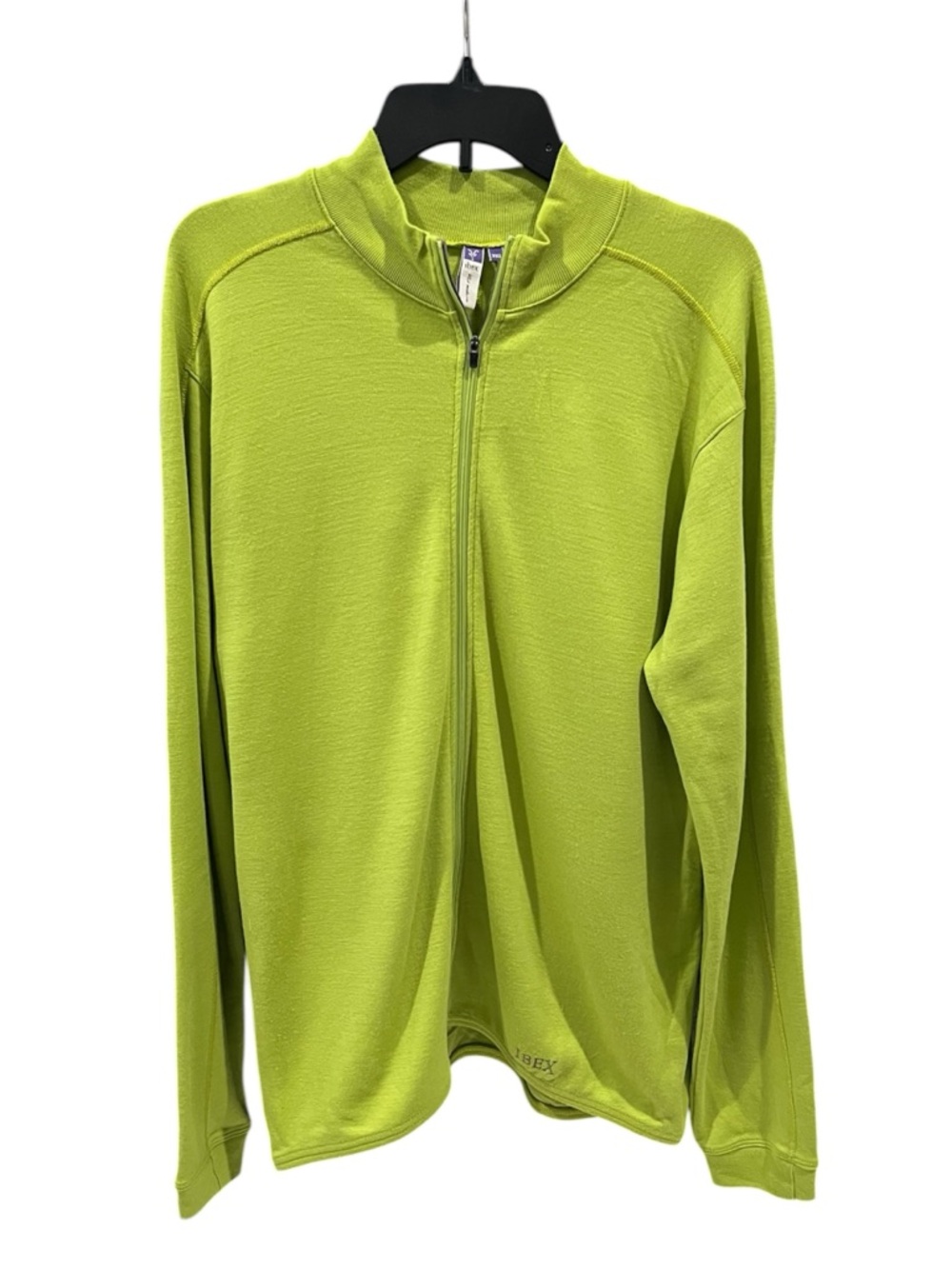 Ibex Men's Lime Green Wasabi Merino Wool Cycling Jacket Size XXL